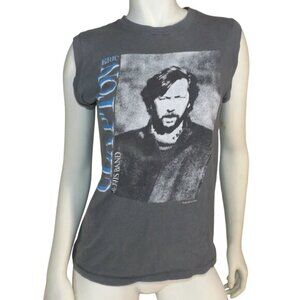 ERIC CLAPTON & His Band Tank/Tee, M, Grey, Sleeveless, Behind the Sun 1985 USA